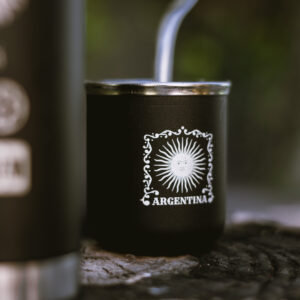 MATE DE ACERO CON BOMBILLA  CHATA -ARGENTINA-