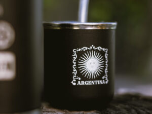 MATE DE ACERO CON BOMBILLA  CHATA -ARGENTINA-