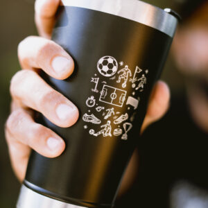 VASO DE ACERO TÉRMICO 473 ML -FUTBOL-