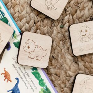 Juego Memory DINOSAURIOS – Memotest Infantil con Bolsa -