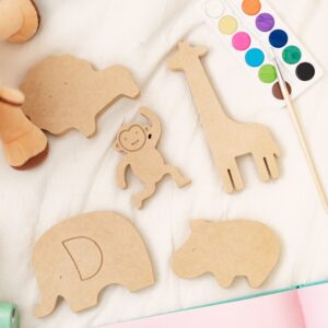 Combo Animales SELVA de MDF para Jugar y Pintar – Juego Infantil con Bolsa -