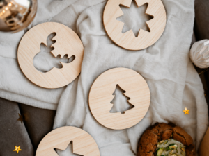 POSAVASOS NAVIDEÑOS Pack x 4 unidades